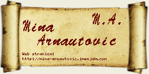 Mina Arnautović vizit kartica